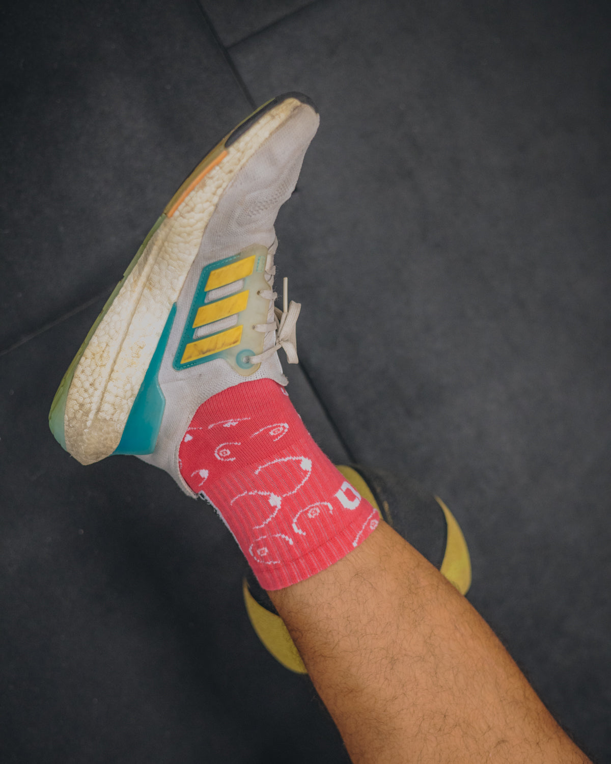 BOOBS23 Pink Mid Crew Socks