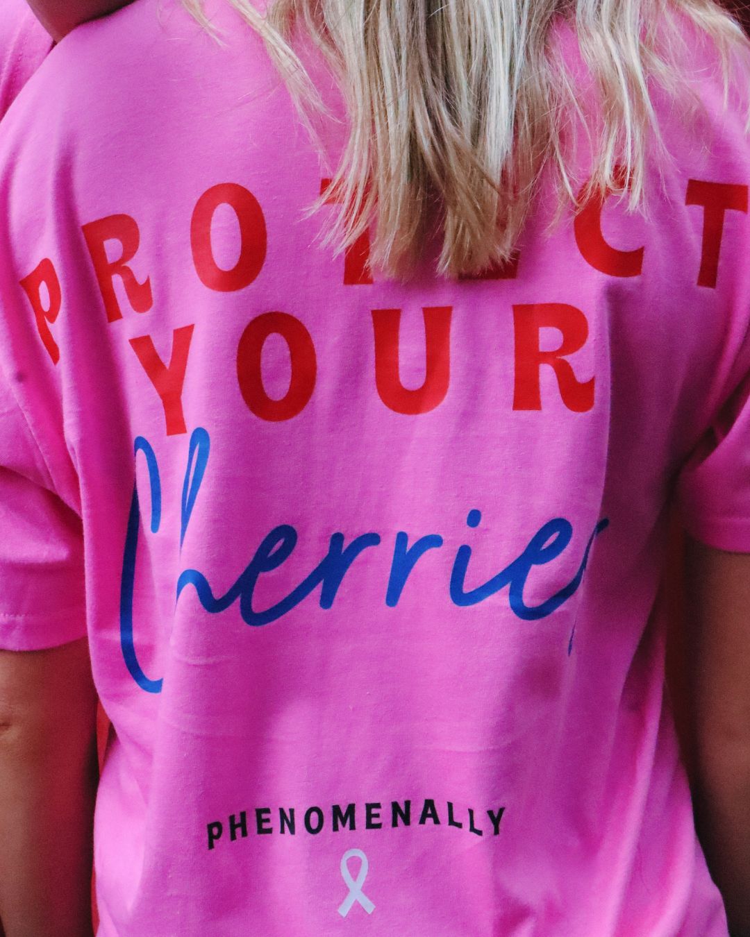 Protect Your Cherries 2025 Pink Tee - She Runs Collective x Phenomenally Pink