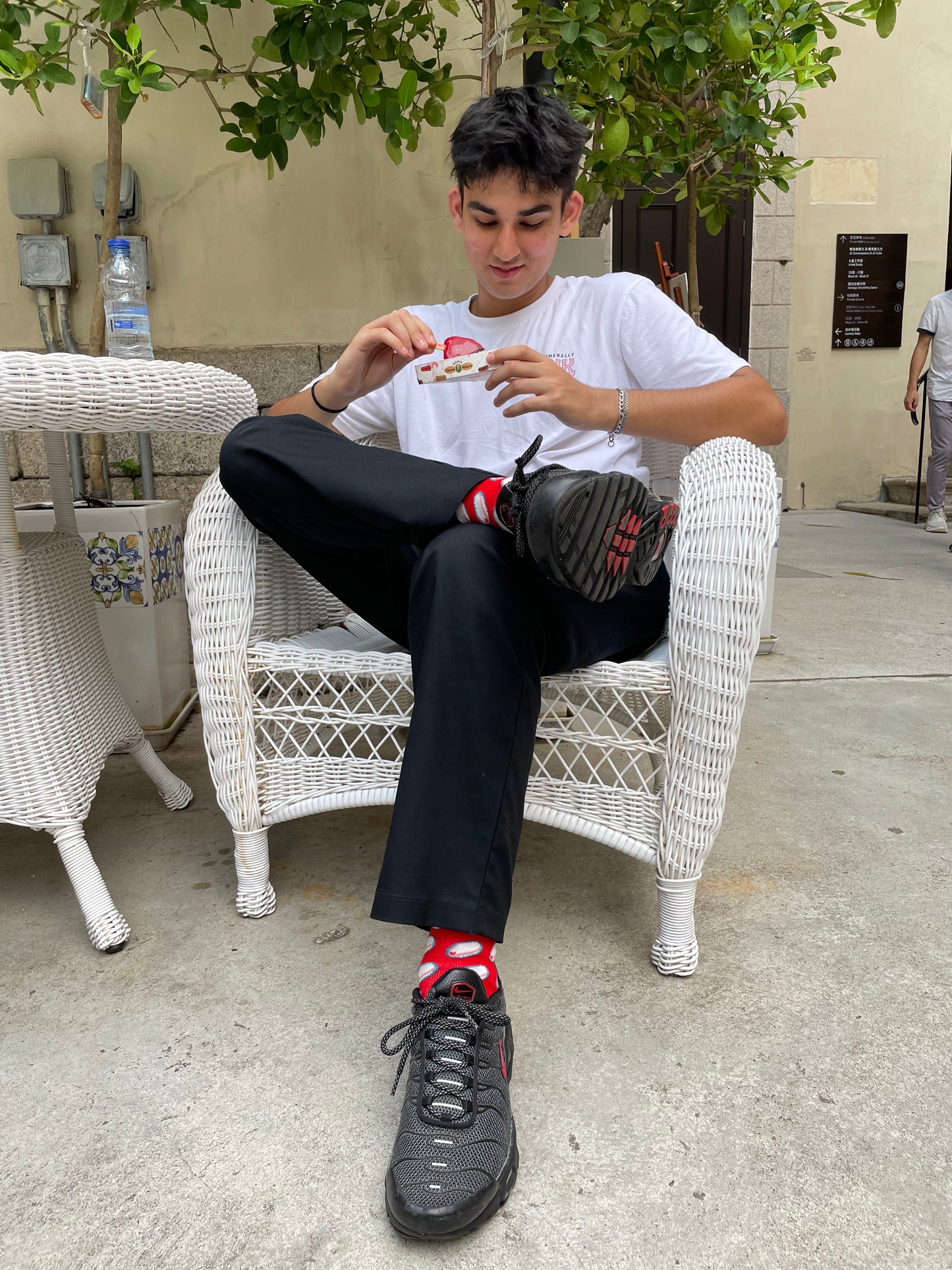 HOXB Red Mid Crew Socks