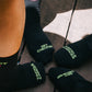 PYB25 Black Mid Crew Socks