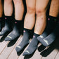 PYB25 Black Mid Crew Socks