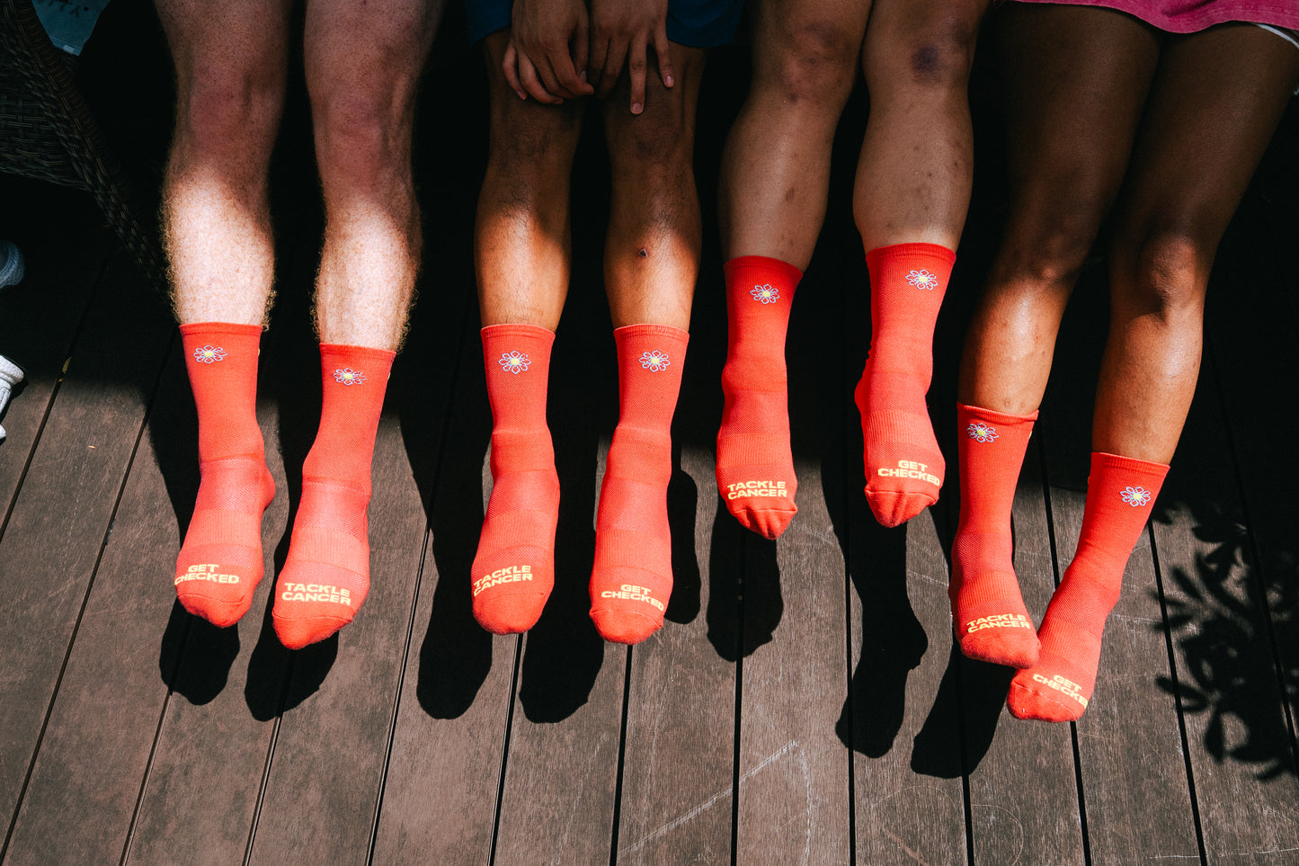 PYB25 Pink Mid Crew Socks