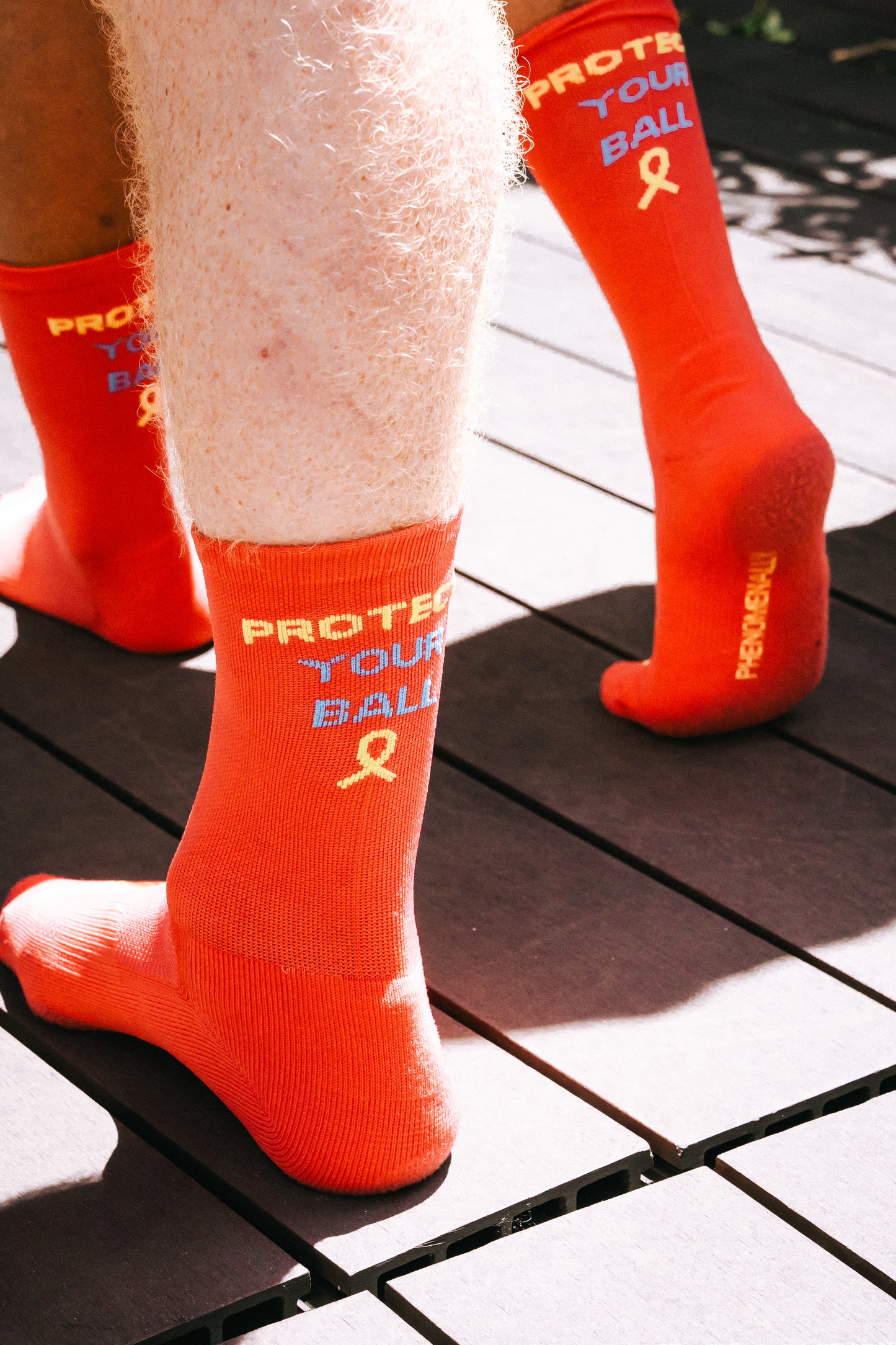 PYB25 Pink Mid Crew Socks