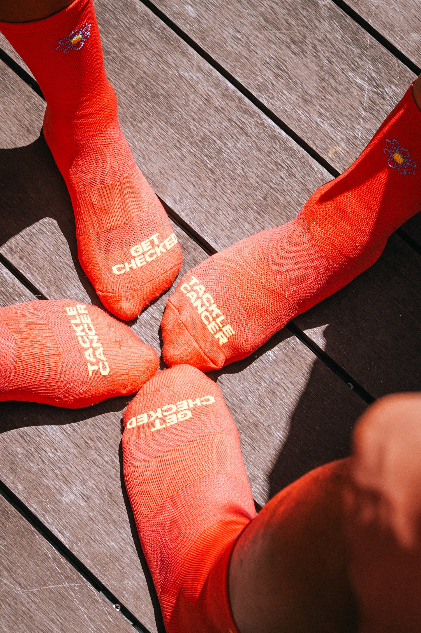 PYB25 Pink Mid Crew Socks