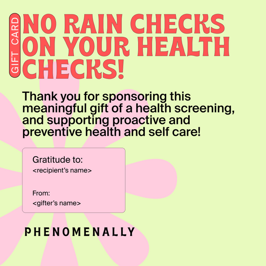 Ultrasound Screening/ Health Exam Gift Card/ Certificate