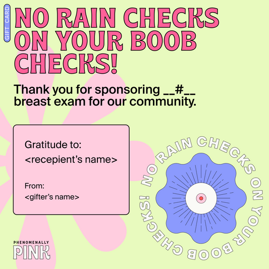 Breast Exam Sponsorship Gift Card/Certificate