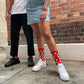 HOXB Red Mid Crew Socks